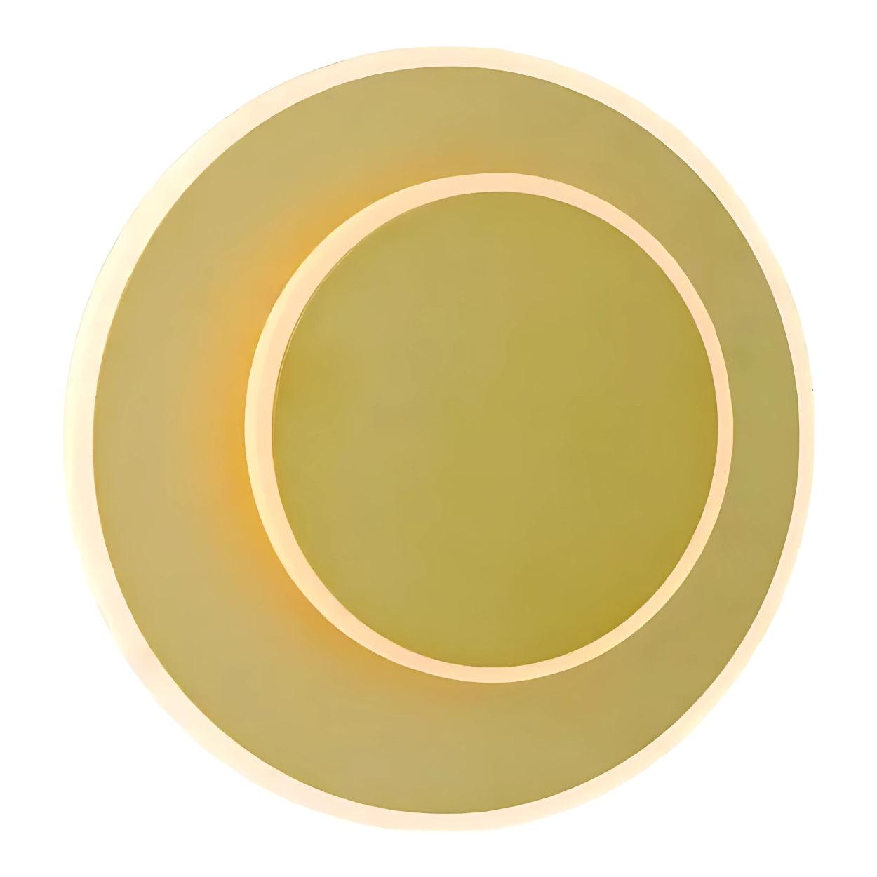 Arandela LED Redonda 17W Bivolt Ø20cm Dourado Escovado