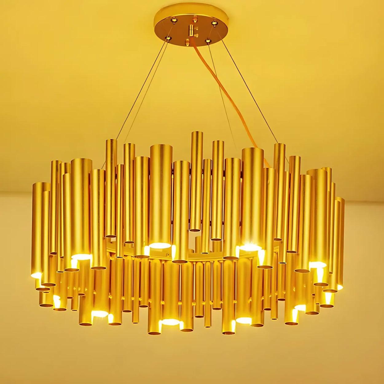 Pendente Tubo Dourado