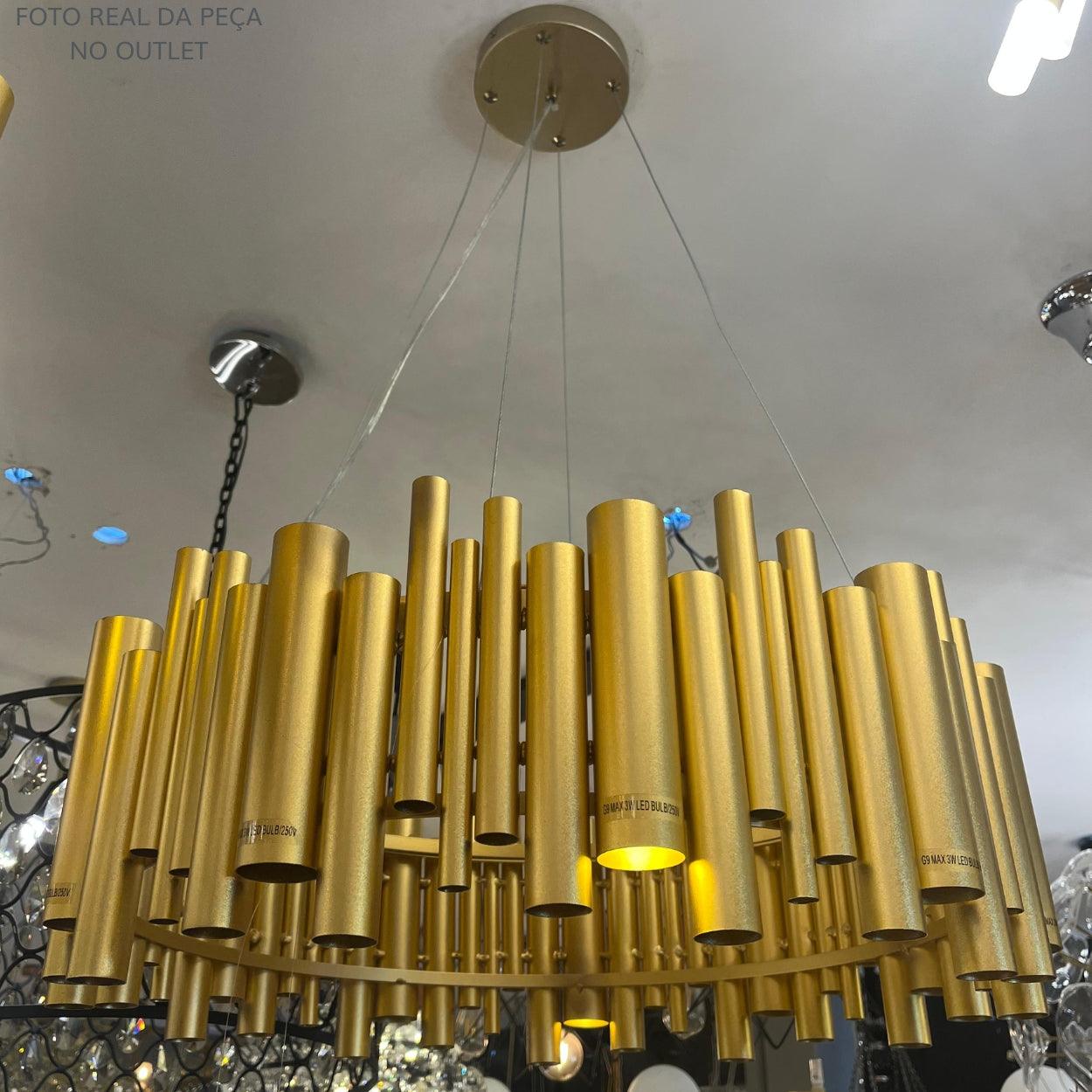 Pendente Tubo Dourado