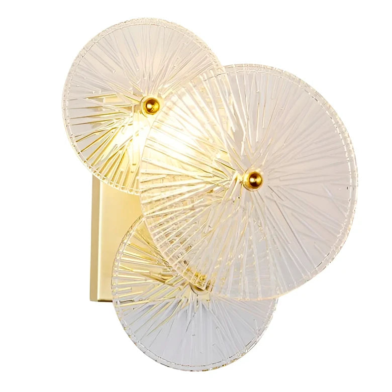 Arandela Medea 22,5x30CM Vidro/Metal Dourado 1xG9 Bella Iluminação JO011