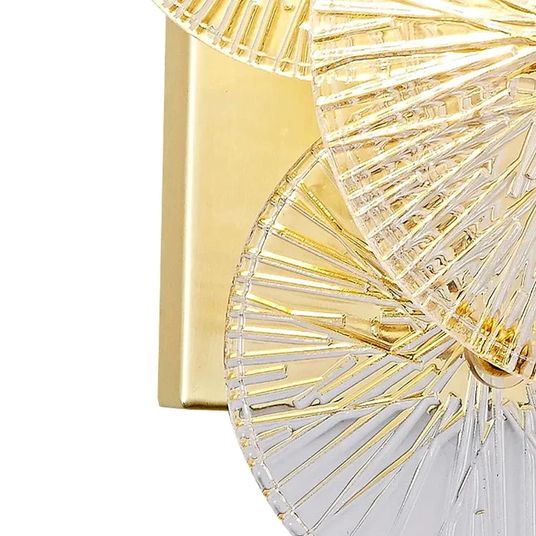 Arandela Medea 22,5x30CM Vidro/Metal Dourado 1xG9 Bella Iluminação JO011