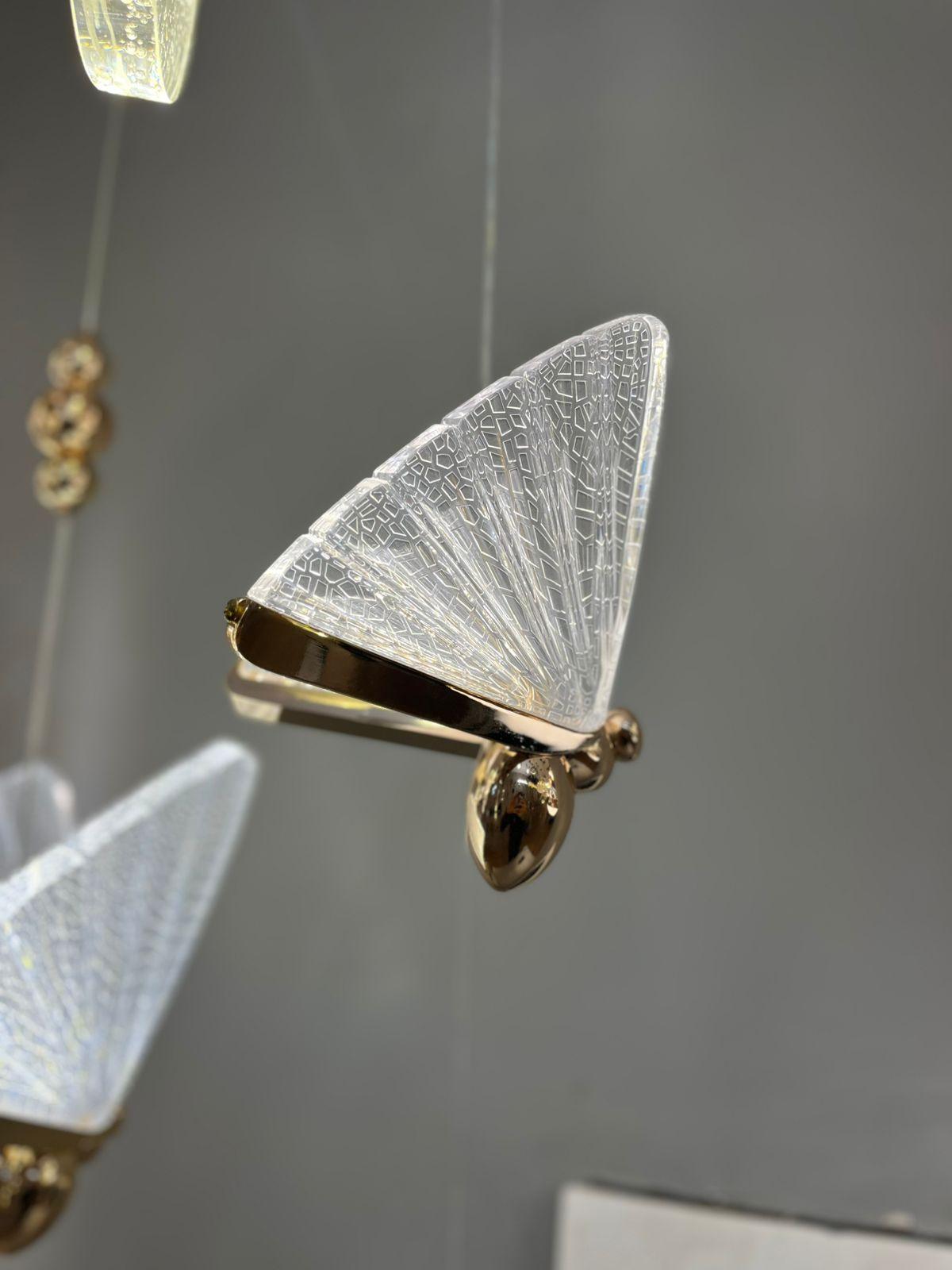 Pendente Borboleta Acrílico Cristal LED