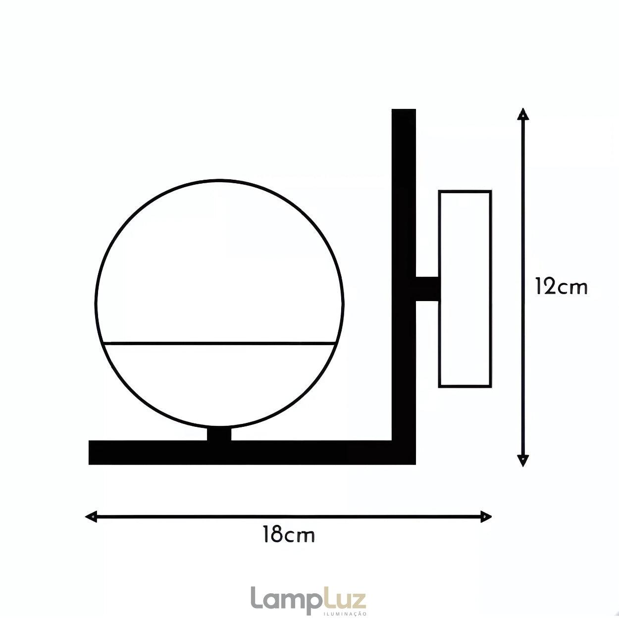 Arandela Led Cristal Dourado 6w Design Moderno P/ Parede