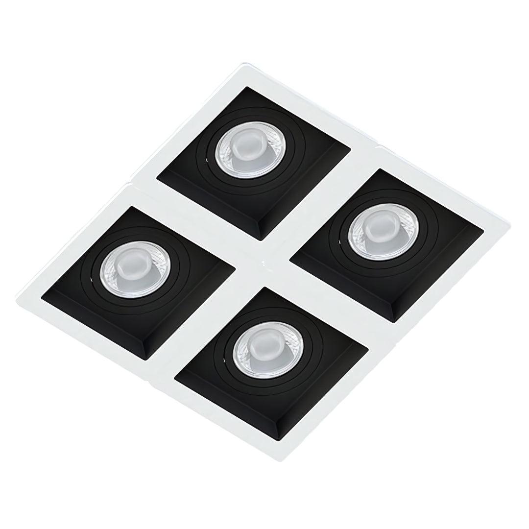 Embutido MR16 Quadruplo Recuado 16,5x16,5cm