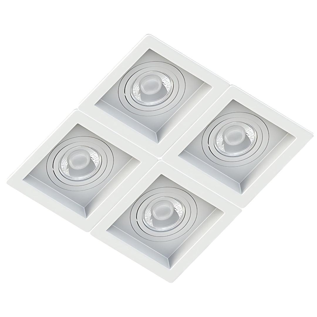 Embutido PAR20 Quádruplo Recuado 19,5x19,5cm