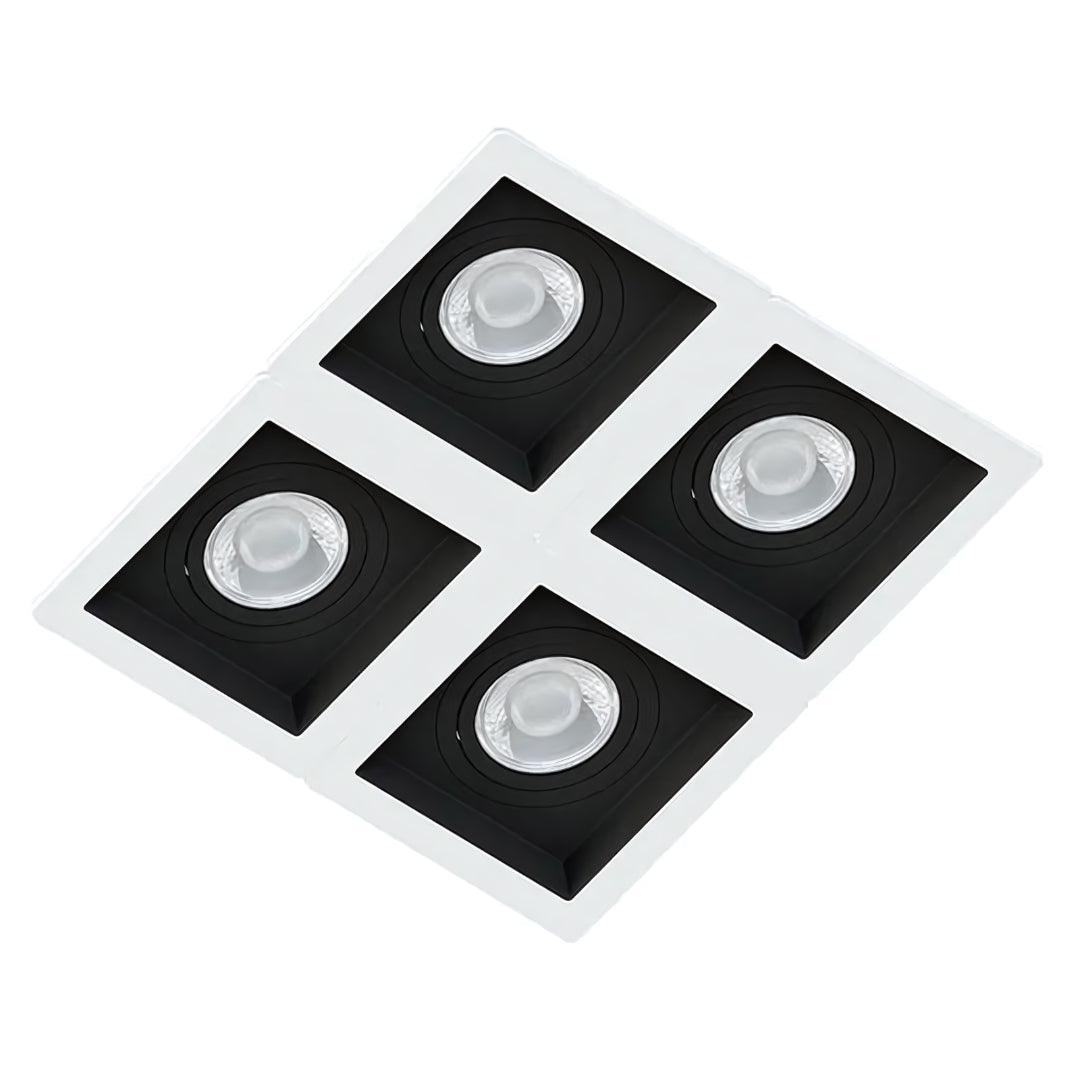 Embutido PAR20 Quádruplo Recuado 19,5x19,5cm