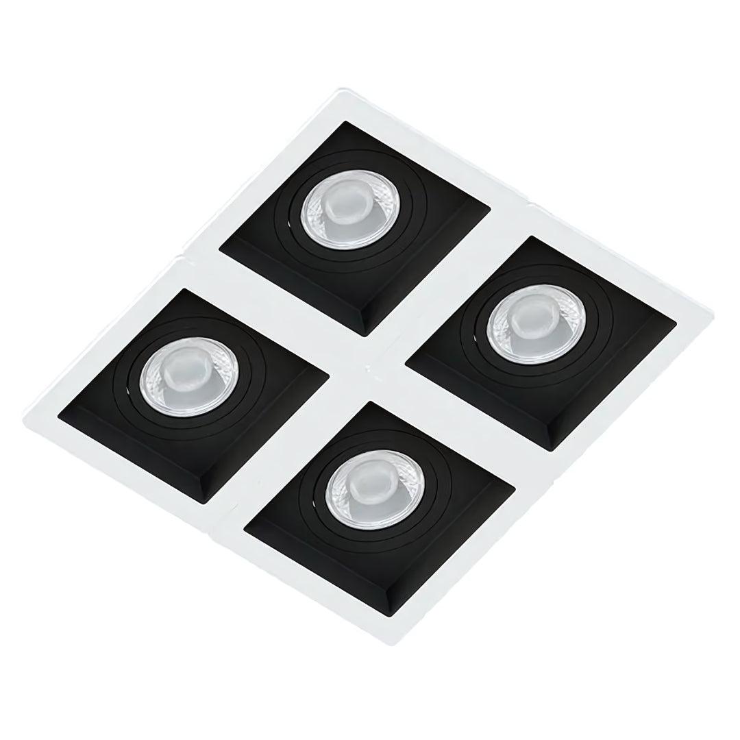 Embutido MR11 Quadruplo Recuado 14,5x14,5cm