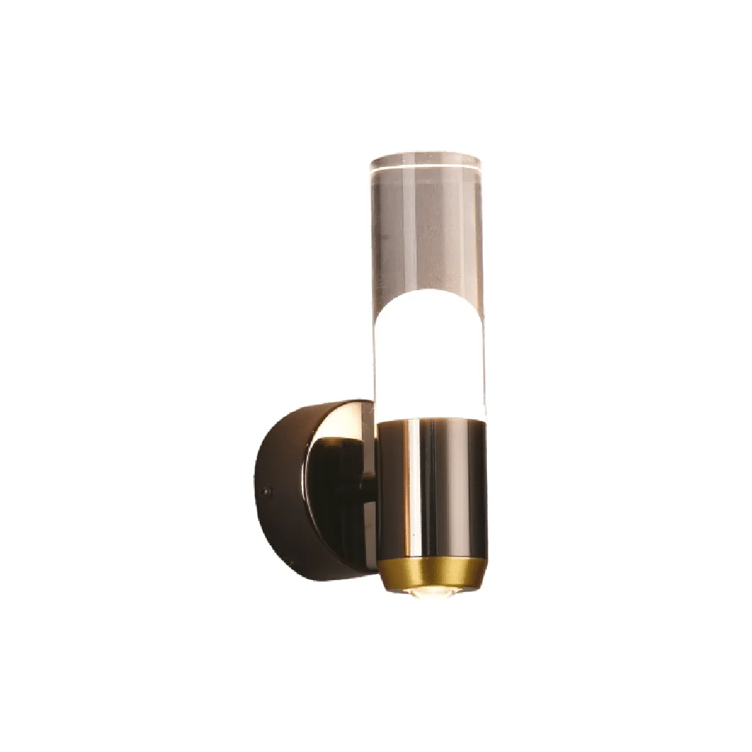 ARANDELA PRETO E DOURADO 8W 3000k