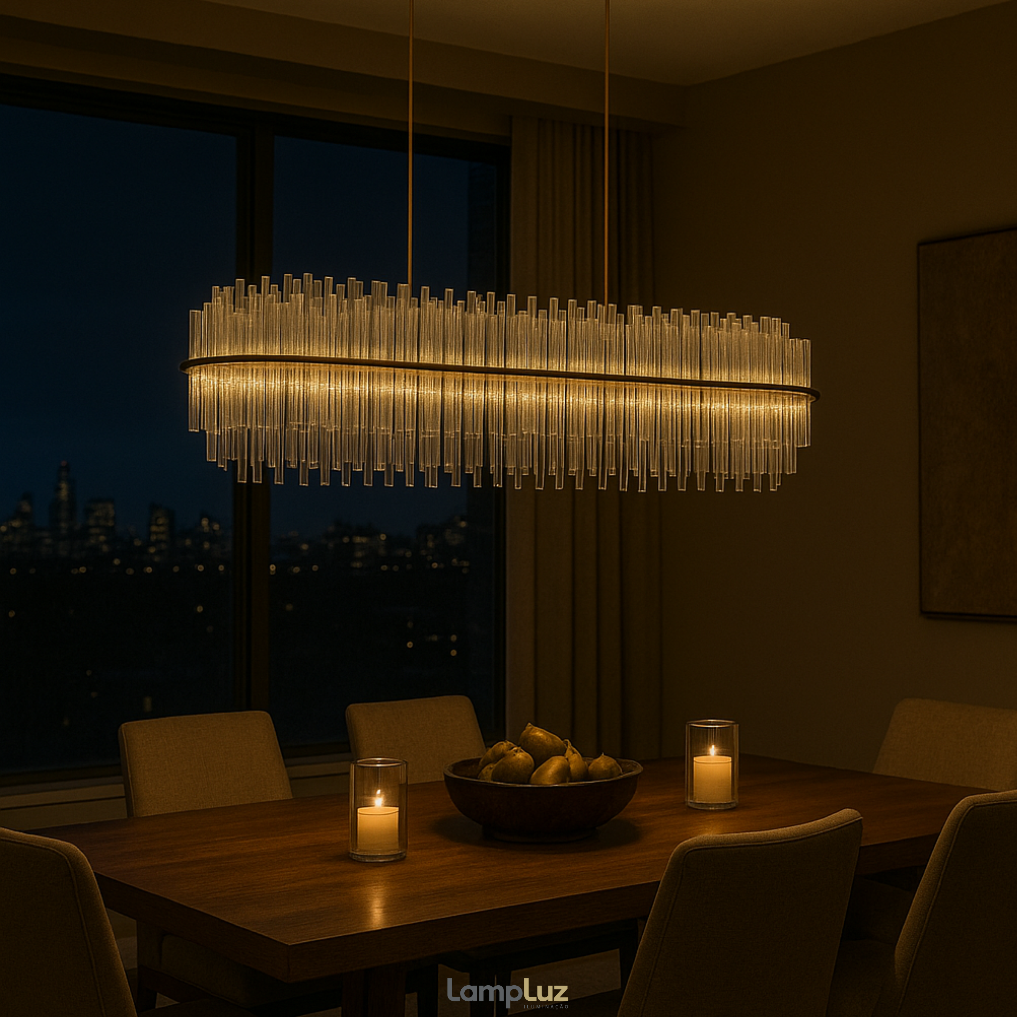 Lustre Pendente Doppler Bella Iluminação