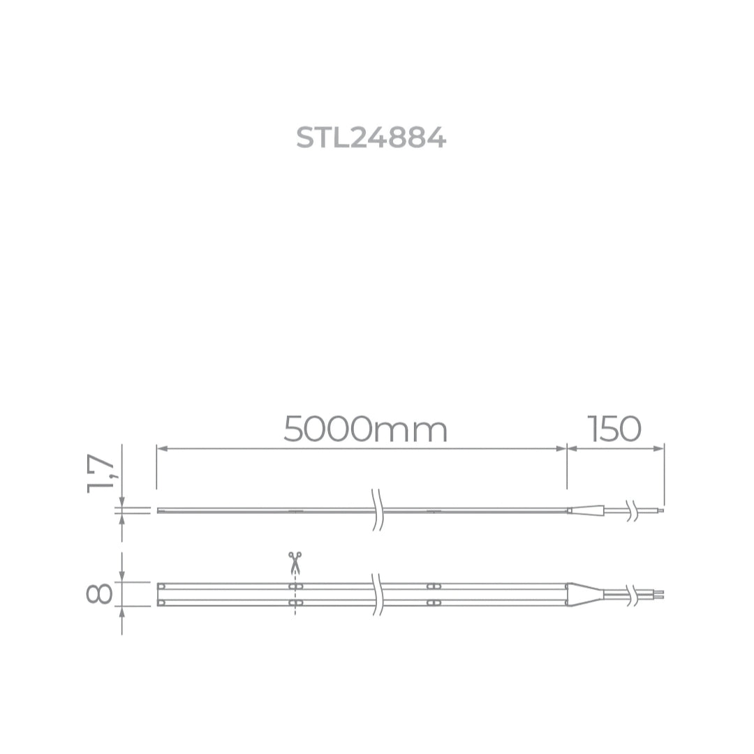 Fita LED All Light Ultra 5 Metros IRC 96 3000K 10W/m 24V – STL24884/30