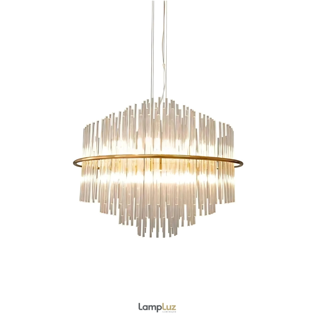 Lustre Pendente Doppler Redondo Bella Iluminação