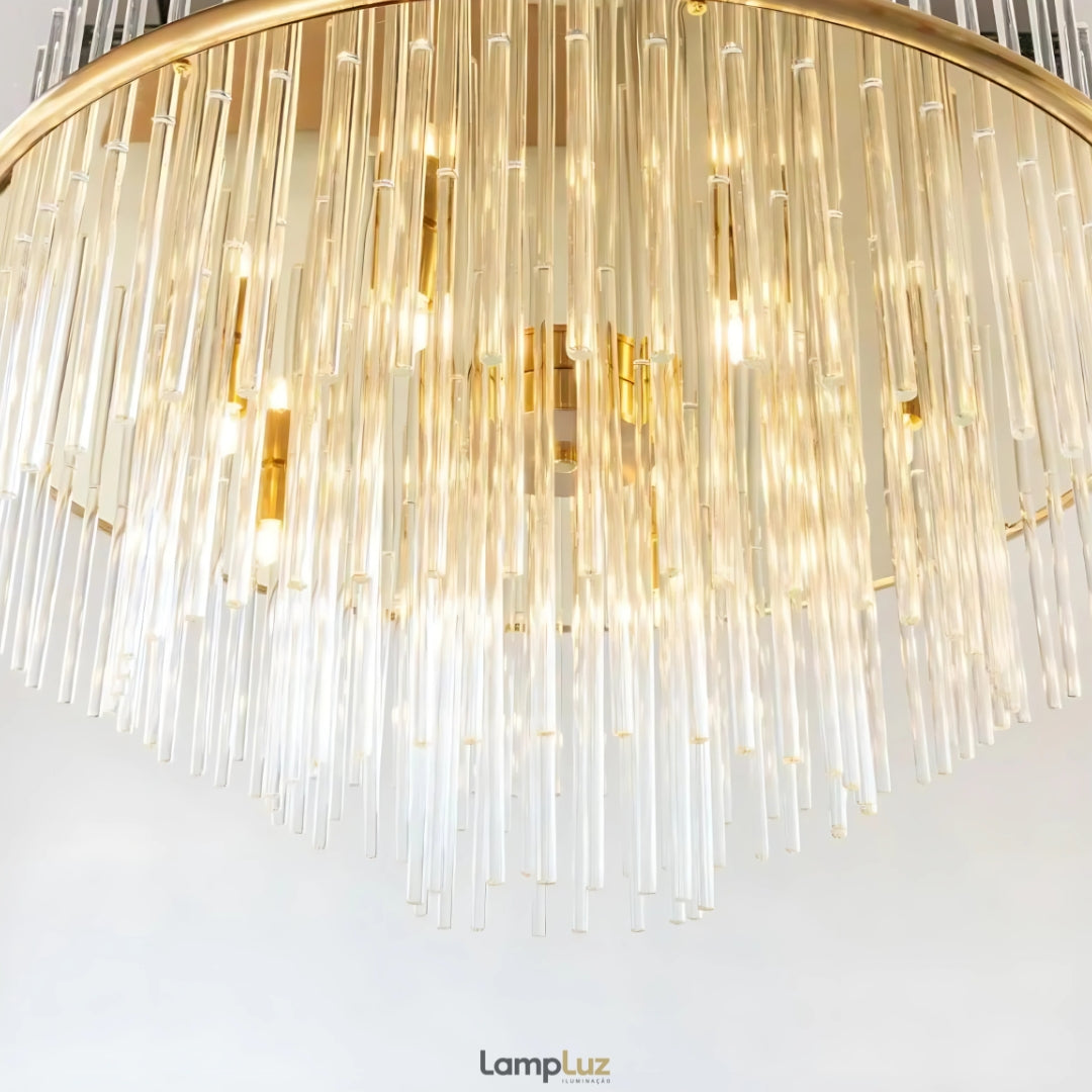 Lustre Pendente Doppler Redondo Bella Iluminação