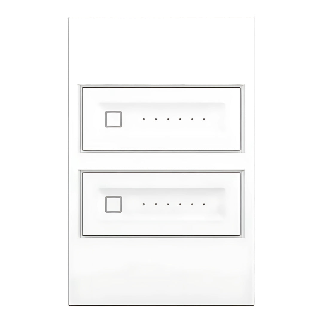 Touch Dimmer Duplo Policarbonato Branco - Stella STO24002BR / STO24002PTO
