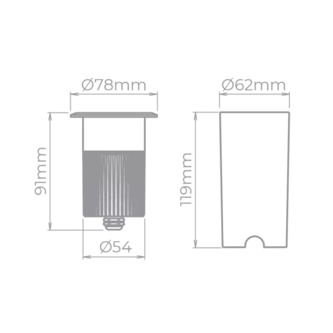 Embutido de Solo LED Focco Grid Redondo com Grade Antiofuscante 10W 3000K – STH8717/30