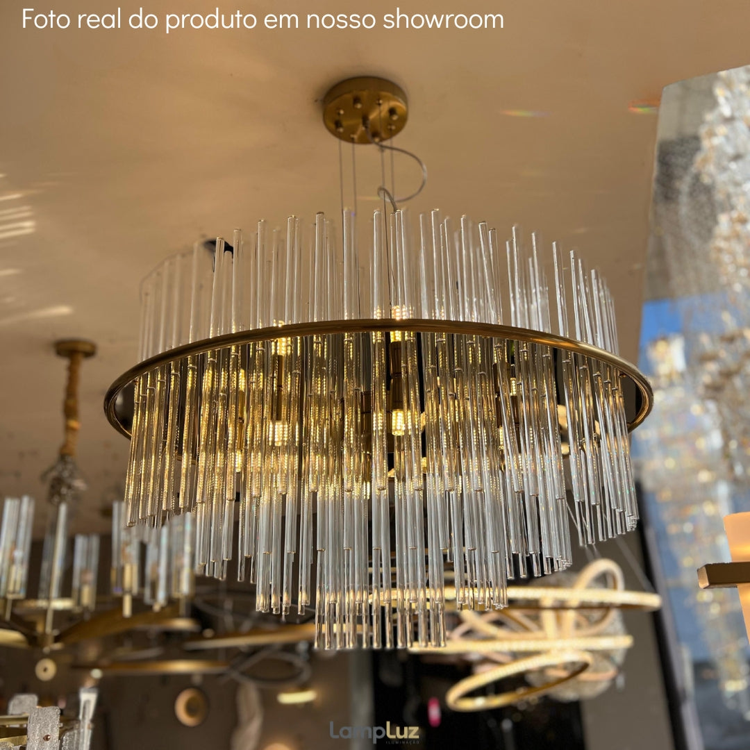 Lustre Pendente Doppler Redondo Bella Iluminação