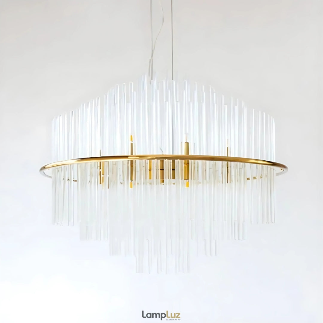 Lustre Pendente Doppler Redondo Bella Iluminação