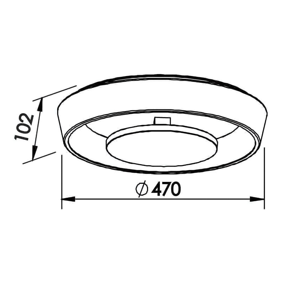 Plafon de Sobrepor LED Íris Eclipse Redondo