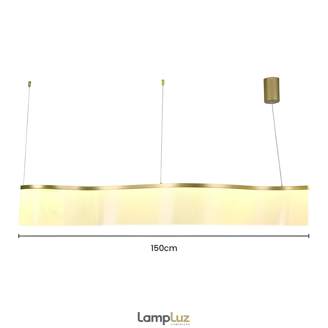 Pendente LED Sinuous 3000k 45w 150cm