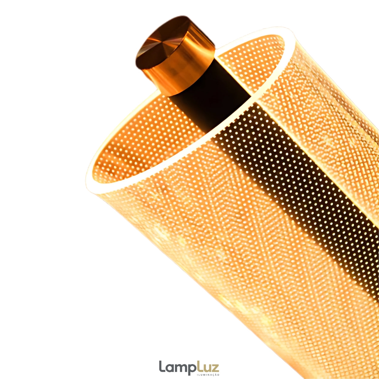 Pendente LED Moderno Preto e Dourado 30W 3000K